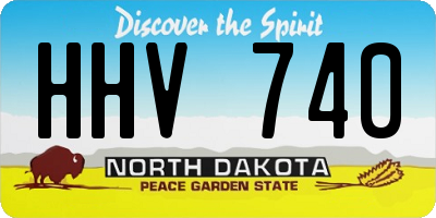 ND license plate HHV740