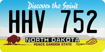 ND license plate HHV752