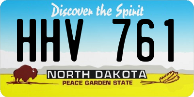 ND license plate HHV761