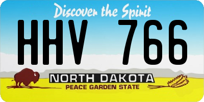 ND license plate HHV766