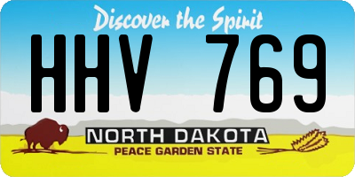 ND license plate HHV769