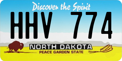ND license plate HHV774