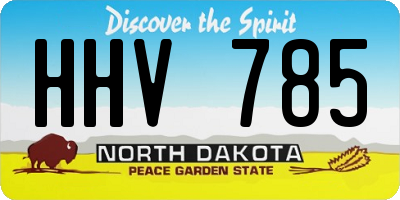 ND license plate HHV785