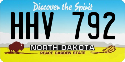 ND license plate HHV792