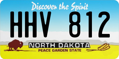ND license plate HHV812