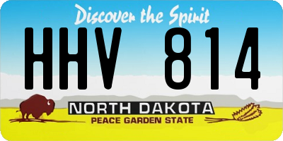 ND license plate HHV814