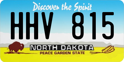 ND license plate HHV815