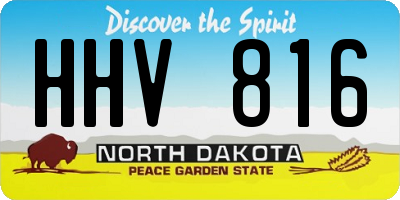 ND license plate HHV816