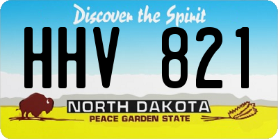 ND license plate HHV821