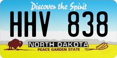 ND license plate HHV838