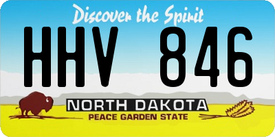 ND license plate HHV846