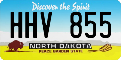 ND license plate HHV855