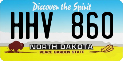 ND license plate HHV860