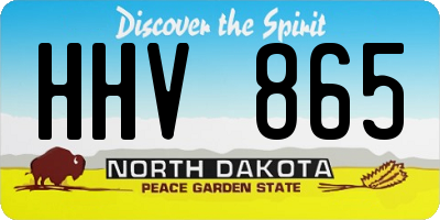 ND license plate HHV865