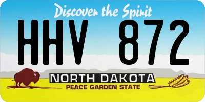ND license plate HHV872