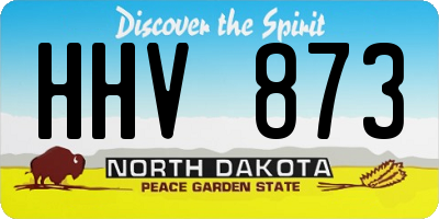 ND license plate HHV873