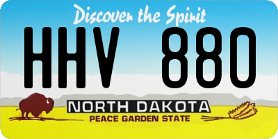 ND license plate HHV880