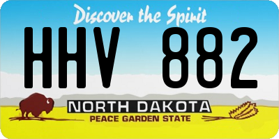 ND license plate HHV882