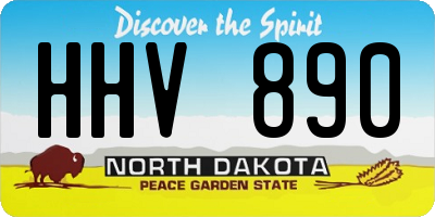 ND license plate HHV890
