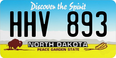 ND license plate HHV893