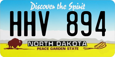 ND license plate HHV894