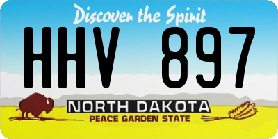ND license plate HHV897