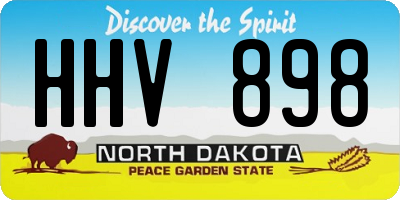 ND license plate HHV898