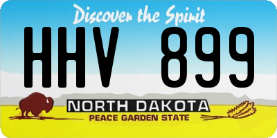 ND license plate HHV899
