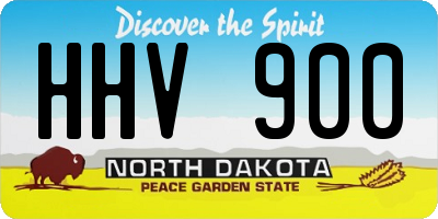 ND license plate HHV900