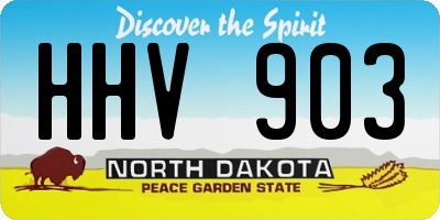 ND license plate HHV903
