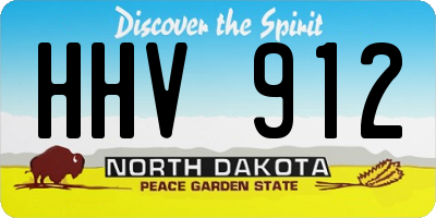 ND license plate HHV912