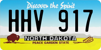 ND license plate HHV917