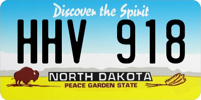 ND license plate HHV918