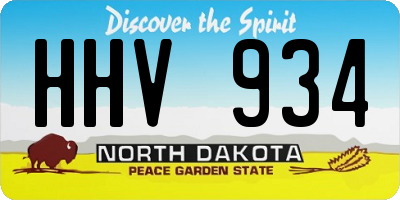 ND license plate HHV934
