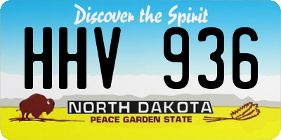ND license plate HHV936