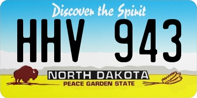 ND license plate HHV943