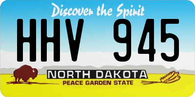 ND license plate HHV945
