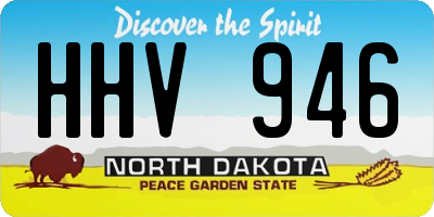 ND license plate HHV946