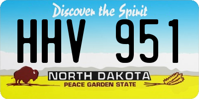 ND license plate HHV951