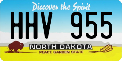 ND license plate HHV955