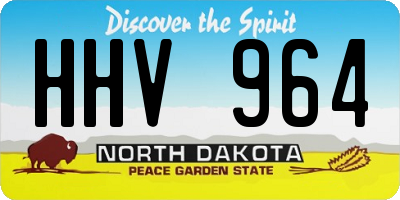 ND license plate HHV964
