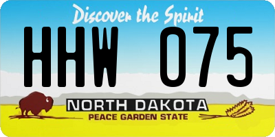 ND license plate HHW075