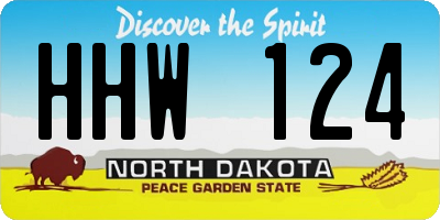 ND license plate HHW124