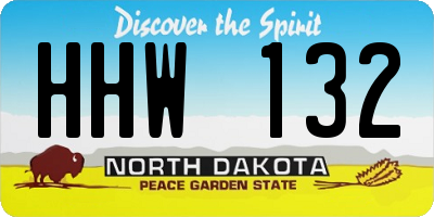ND license plate HHW132