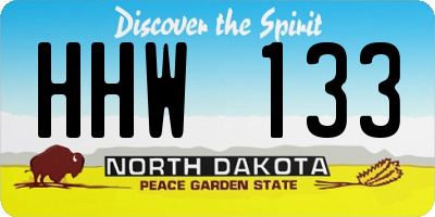 ND license plate HHW133