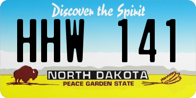 ND license plate HHW141
