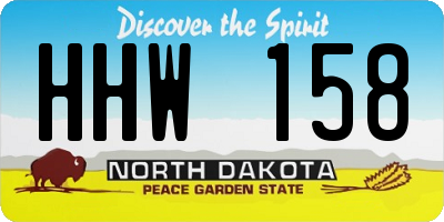 ND license plate HHW158