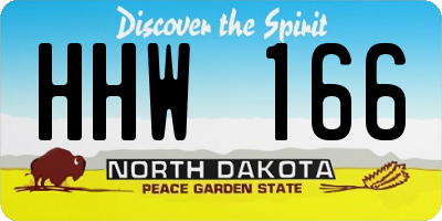 ND license plate HHW166