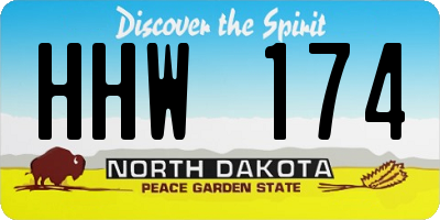 ND license plate HHW174