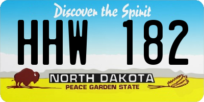 ND license plate HHW182